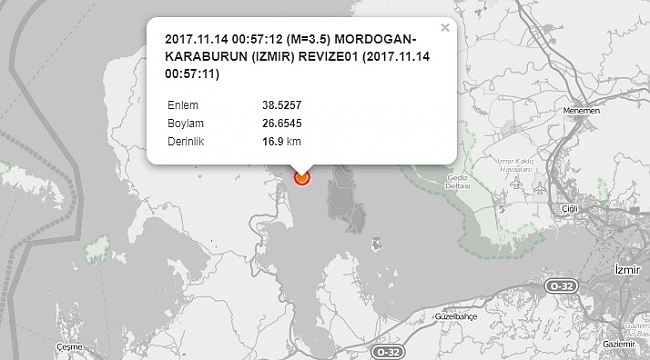 İzmir'de Deprem