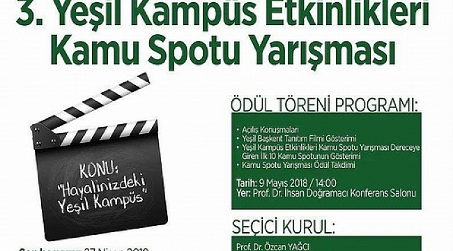 3. Yeşil Kampüs Etkinlikleri Kamu Spotu Yarışması