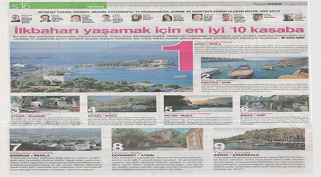 Foça, En İyi 10 Kasaba Arasında...