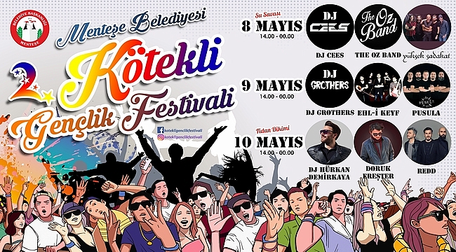 Kötekli Gençlik Festivali 8 Mayıs'ta Başlıyor