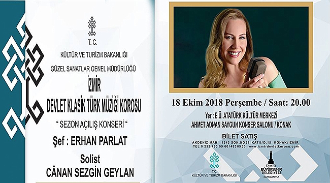 İzmir Devlet Klasik Türk Müziği Korosu Sezon Açılış Konseri