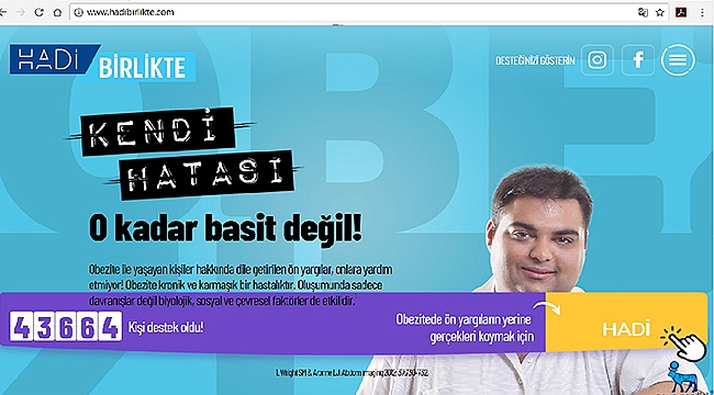 Obeziteye karşı "hadi birlikte" kampanyası...