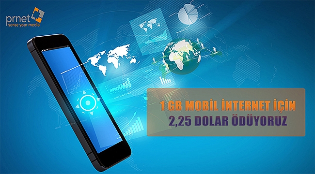 1 GB mobil internet için 2,25 dolar ödüyoruz