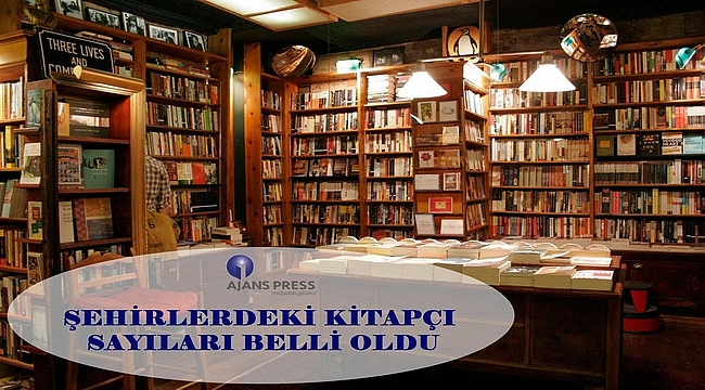 Şehirlerdeki kitapçı sayıları belli oldu