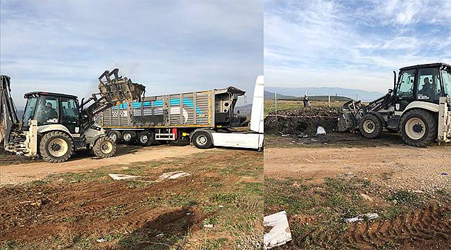 Bursa'da araziye dökülen kimyasal atıklar kaldırıldı