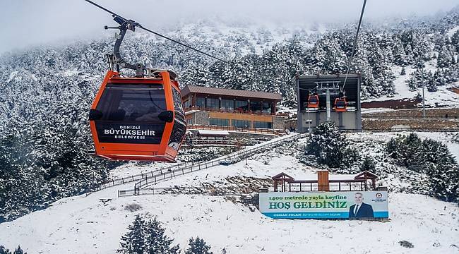 Denizli Teleferik ve Bağbaşı Yaylası yeni yılın ilk gününde 5.500 kişiyi ağırladı