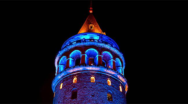 Galata Kulesi, "Dünya Kanser Günü"nde Mavi-Turuncu Yanacak