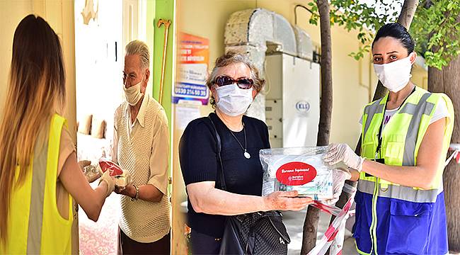 Bornova'da 65 yaş üstü vatandaşlara Bayram hediyesi