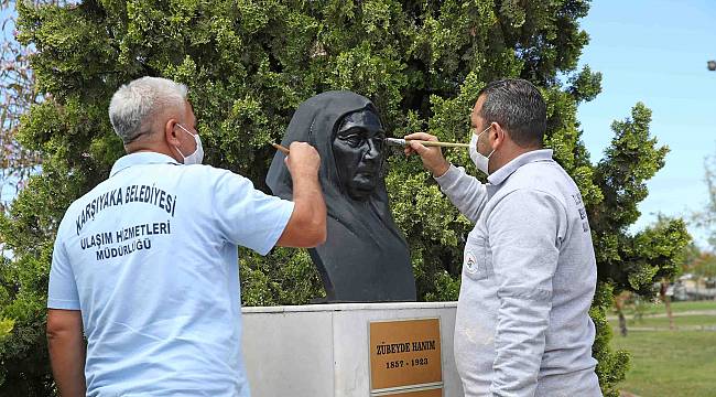 Karşıyaka'nın simge heykelleri bakımda