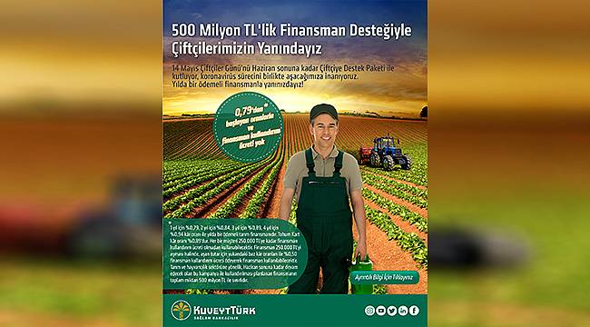 Kuveyt Türk'ten çiftçilere 500 milyon TL'lik finansman desteği