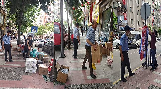 Manisa'da kaldırım işgaline geçit yok