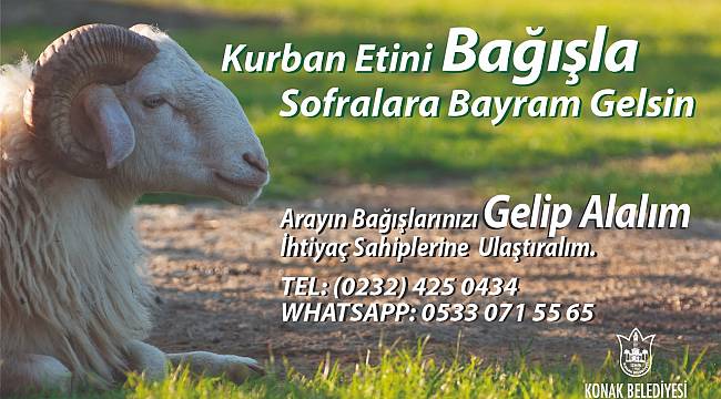 Konak Belediyesi'nden 'askıda kurban' kampanyası