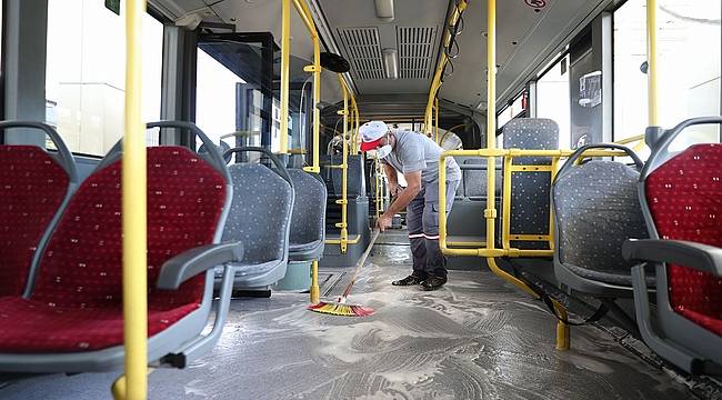 Denizli Büyükşehir Belediyesi otobüslerinde hijyen ön planda