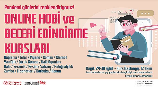 Bornova'da online Hobi Kursu dönemi 