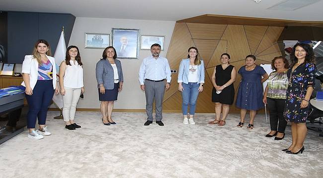 Toplumsal Cinsiyet Eşitliği Komisyonu üyelerinden Başkan Sandal'a ziyaret 