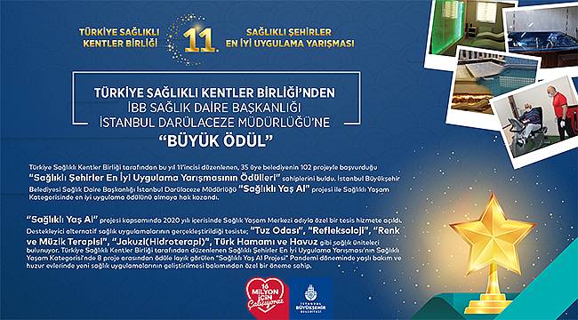 Türkiye Sağlıklı Kentler Birliği'nden İBB'ye büyük ödül