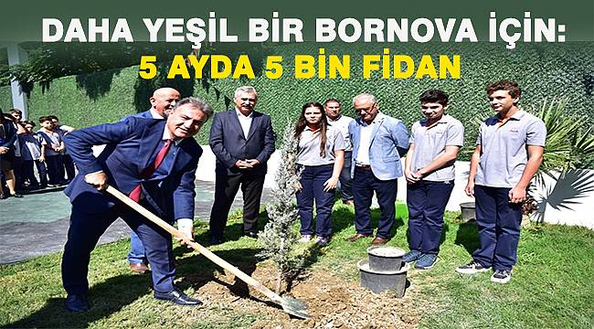 Bornova'da fidanlar toprakla buluşuyor 