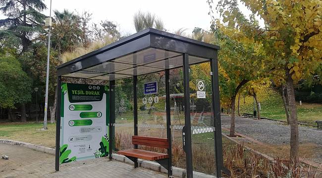 İzmir Büyükşehir Belediyesi 'yeşil durak' projesini hayata geçirdi 