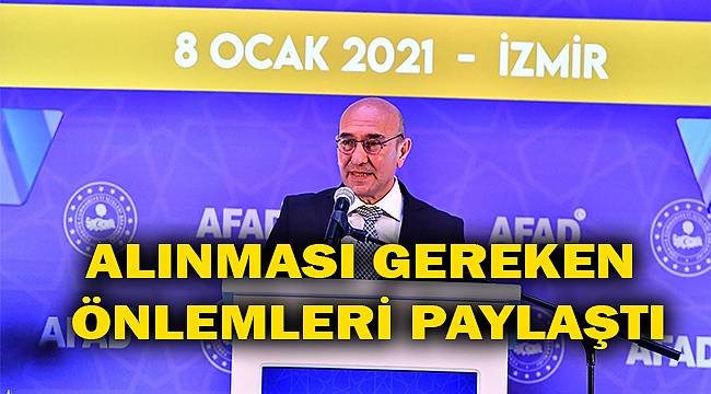 Başkan Soyer, İzmir İl Afet Azaltma Planı Hazırlık Toplantısında konuştu