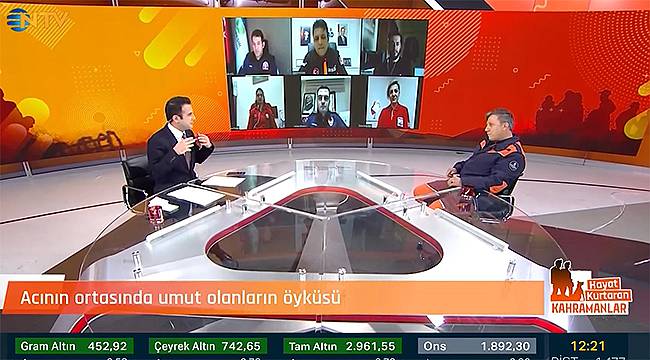 Hayat kurtaran kahramanlar NTV'ye konuk oldu 