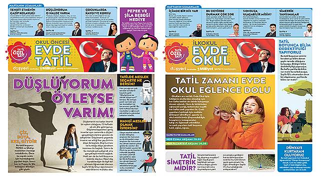 Milliyet "Evde Okul" eki ile sömestr tatili eğlenceye dönüşüyor 