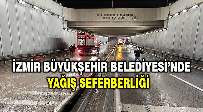 Sağanak yağmur İzmir'de hayatı olumsuz etkiledi