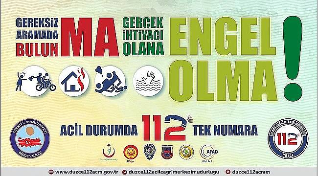 112 çağrılarının yüzde 60'ından fazlasını asılsız!
