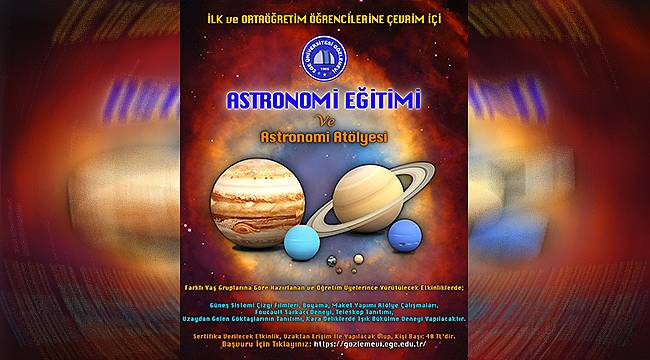 EÜ Gözlemevinde minikler uzayı online keşfedecek