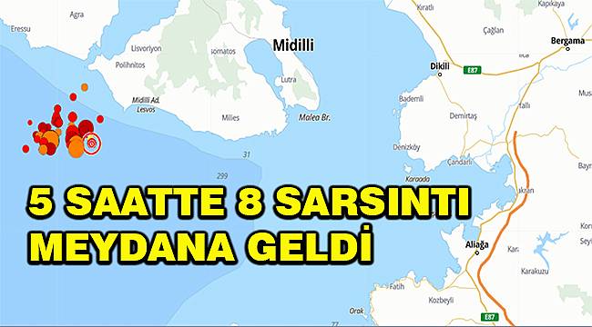 İzmir açıklarında deprem fırtınası! 5 saatte 8 sarsıntı yaşandı