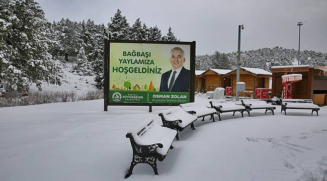 Denizli Teleferik ve Bağbaşı Yaylası yeniden beyaza büründü 