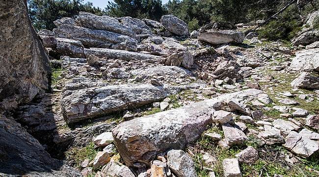 İzmir'de antik taş ocağı bulundu