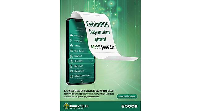 CebimPOS başvuruları artık Kuveyt Türk Mobil'den de yapılabiliyor 