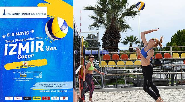 İzmir'de plaj voleybolu zamanı
