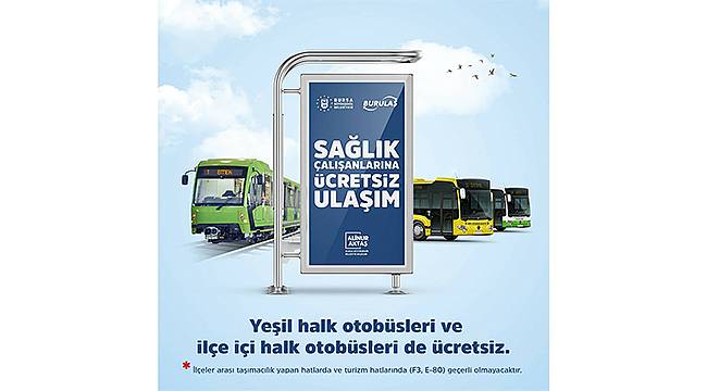 Sağlıkçılar için ücretsiz ulaşıma devam 