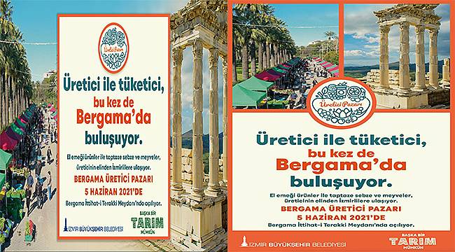 İzmir'in dördüncü yerel üretici pazarı Bergama'da açılıyor