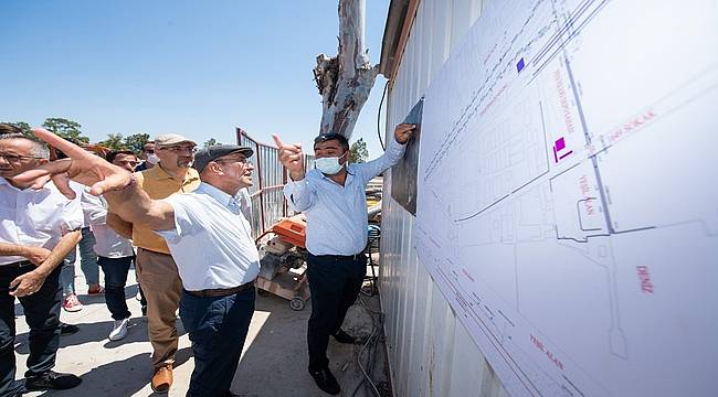 Başkan Soyer, Turan'daki altyapı çalışmalarını inceledi