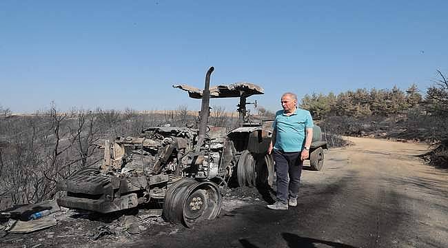 Başkan Zolan'dan traktörü yanan çiftçiye yeni traktör müjdesi