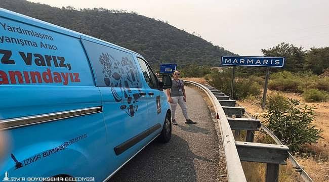 İzmir Büyükşehir Belediyesi yangın desteklerini sürdürüyor 