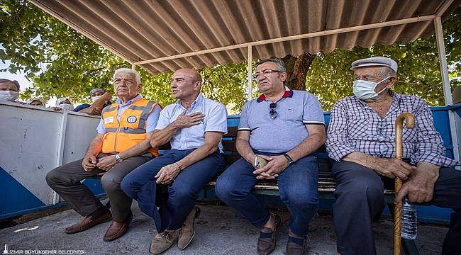Tunç Soyer'den yangın mağdurlarına ziyaret: