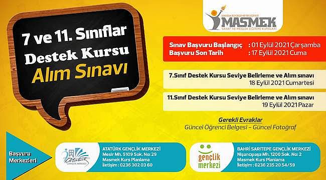 Manisa Büyükşehir Belediyesi, 7. ve 11. sınıf öğrencileri için destek kursu açtı