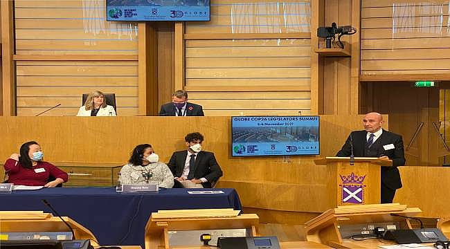 Başkan Soyer İskoçya Parlamentosu'nda konuştu: İklim kriziyle mücadelede çok katmanlı işbirliğine ihtiyaç var 