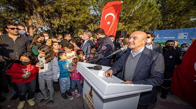 Soyer, Karabağlar'da Peker Parkı'nın açılışında konuştu: "Kanımızın son damlasına kadar emrinizdeyiz"