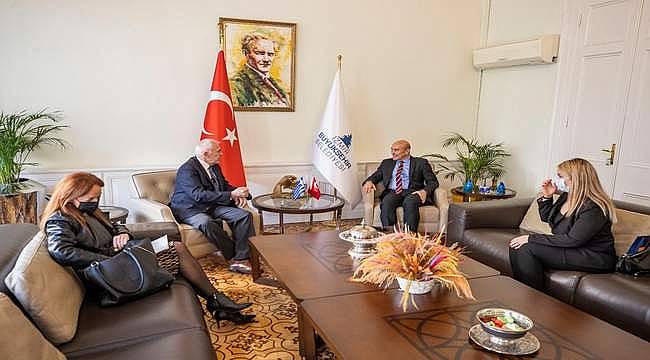 Soyer, Yunanistan'ın Ankara Büyükelçisi Michael Christos Diamessis'i ağırladı