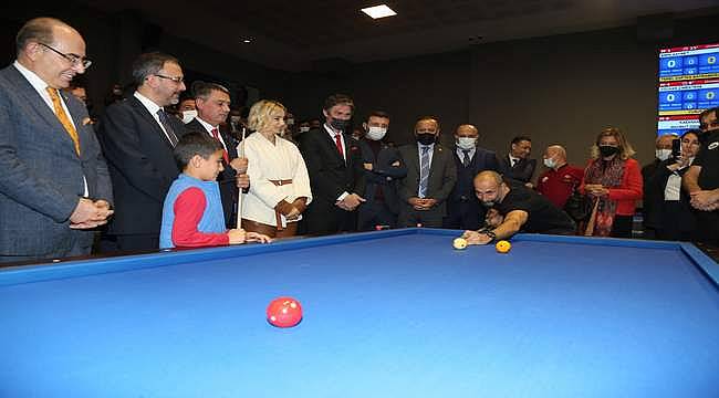Uluslararası Bilardo Kompleksi ve Bilardo Federasyonu hizmet binasının açılışı yapıldı