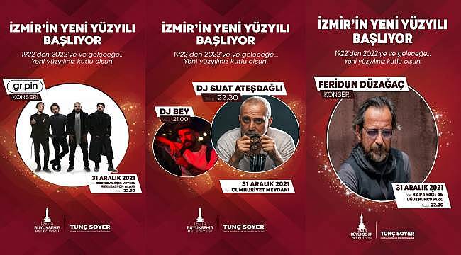 İzmir'de yılbaşı gecesi dört ilçede dört konser 