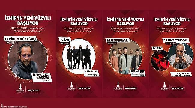 İzmir yeni yıla konserler ve ışık gösterisiyle girecek 