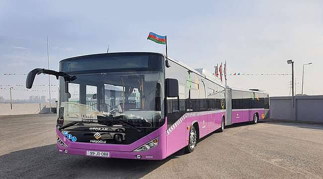 Otokar'ın 50 adet doğalgazlı şehir içi otobüsü Azerbaycan'da hizmete başladı