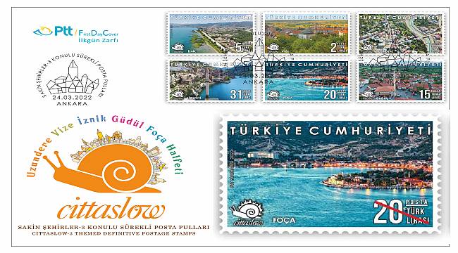 PTT'den "Sakin Şehirler-3" konulu sürekli posta pulları ve ilkgün zarfı 