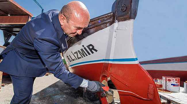 Büyükşehir'in "Tekne Bakım Malzemeleri Desteği Projesi" devam ediyor