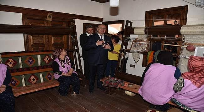 Başkan Ergün'den Üreten Kadınlara Ziyaret